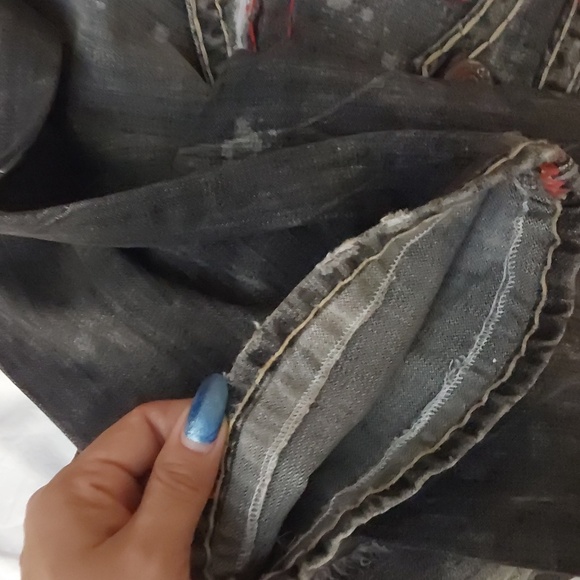 TRUE RELIGION RICKY RELAXED STRAIGHT JEANS SIZE 36 X 28 1/2 INSEAM FADED BLUE,RE - Picture 9 of 9